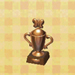 Bronze bug trophy in New Leaf