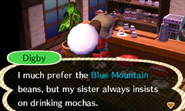 Digby stating his and Isabelle's coffee bean preferences