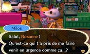 Rosanne, Milos et le joueur discutant