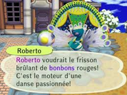 Roberto parlant au joueur