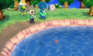 Player using a fishing rod with Axel.