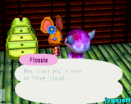 Chiquita parlant au joueur dans Animal Crossing