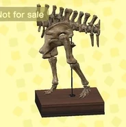 Diplodocus pelvis in catalog in New Horizons