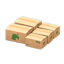 Large cardboard boxes as it appears in the player's storage