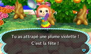 Une plume violette