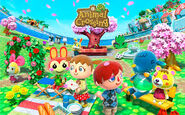 Un artwork 3D officiel d'Animal Crossing: New Leaf, au printemps