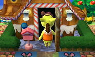 Dorian entrant dans la maison d'un joueur dans New Leaf