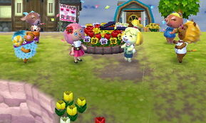 Inauguration de l'horloge florale