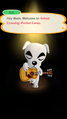 Kéké souhaitant la bienvenue au joueur dans Pocket Camp