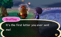 Broffina and the First Letter