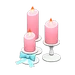 NH-Meuble-Set de bougies de mariage