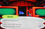 Rover referencing a quote by Mario in Super Mario Bros.