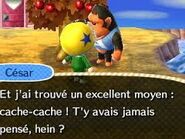 César proposant au joueur un cache-cache