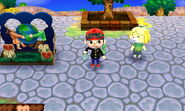 Isabelle celebrating the Nature Day in New Leaf