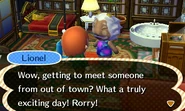Meeting Lionel from another town.