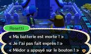 Resetti énumérant les excuses que le joueur pourrait trouver pour justifier sa non-sauvegarde