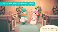 Serge et Risette prenant la pose pour leur photo de mariage