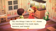Patty talks about the things she brings to K.K. Slider's shows.