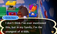 Stitches mentions his family.