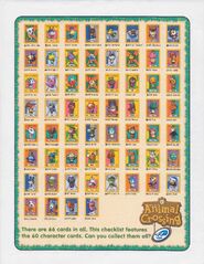 Animal Crossing series 1 e-Card Checklist