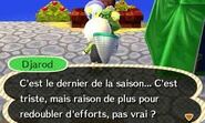 Djarod se désolant sur le fait que cet Insectosafari était le dernier de l'année