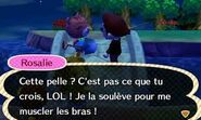 Rosalie parlant au joueur dans New Leaf