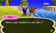 Bibi parlant au joueur dans New Leaf