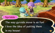 Sprinkle talking about gyroids.