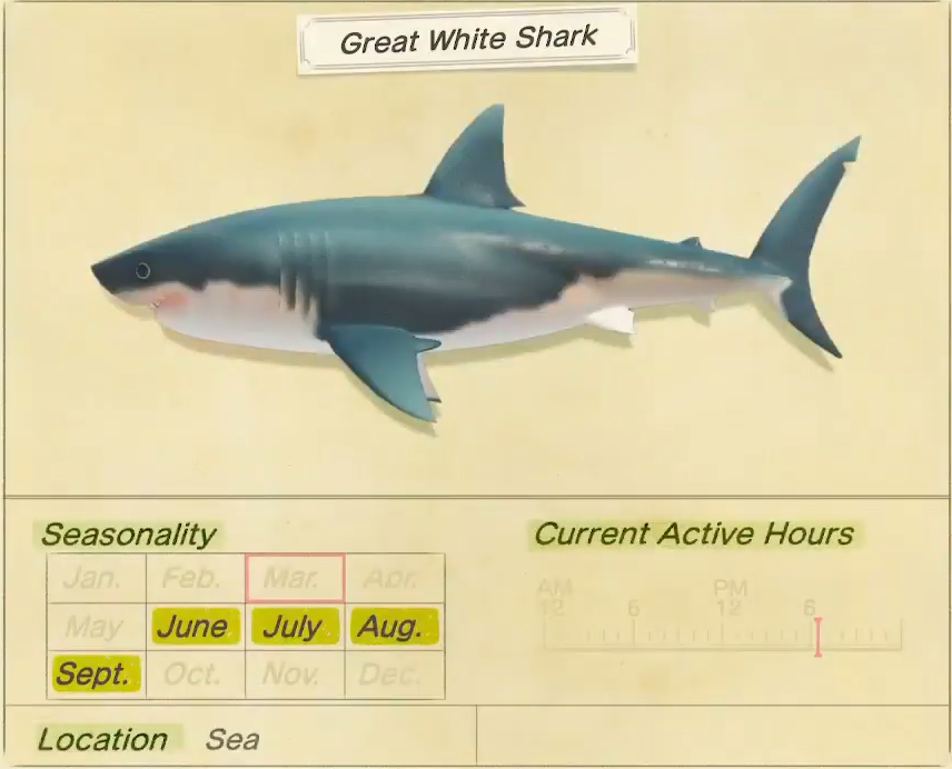 Great white shark | Animal Crossing Wiki | Fandom