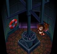 Inside of the lighthouse in Animal Crossing