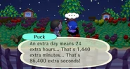 Puck talking about leap day in City Folk