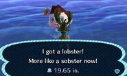 Catching a lobster in New Leaf