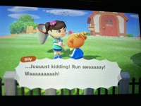 Billy freaking out about wasps in New Horizons.