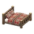 NH-Log bed-dark wood-southwestern flair