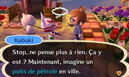 Kabuki proposant de construire un puits de pétrole