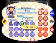 L'inventaire d'un joueur dans Animal Crossing