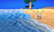 Player fishing on Tortimer Island.