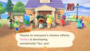 Tom Nook appreciating the hard work.