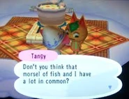Marine au camping dans Animal Crossing