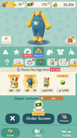 Mobile - Animal Crossing: Pocket Camp - Zipper T. Bunny - The Models  Resource