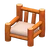NH-Log sofa-orange wood