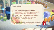 Valentine's letter from Isabelle