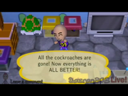 The player cleared all of the cockroaches in City Folk.