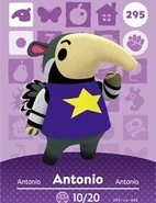 La carte Amiibo d'Antonio