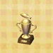 Gold fish trophy in New Leaf