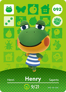 Henry's amiibo card