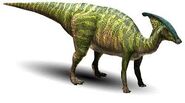 Reconstitution d'un parasaurolophus