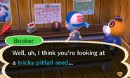 A player finding a tricky pitfall seed in the police station.