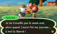 Antoine parlant de sa vie au joueur