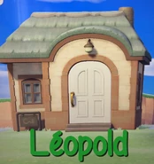 La maison de Léopold vue de l'extérieur dans New Horizons